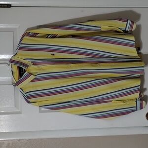 Ralph Lauren Polo long sleeve button down dress shirt XL yellow stripe